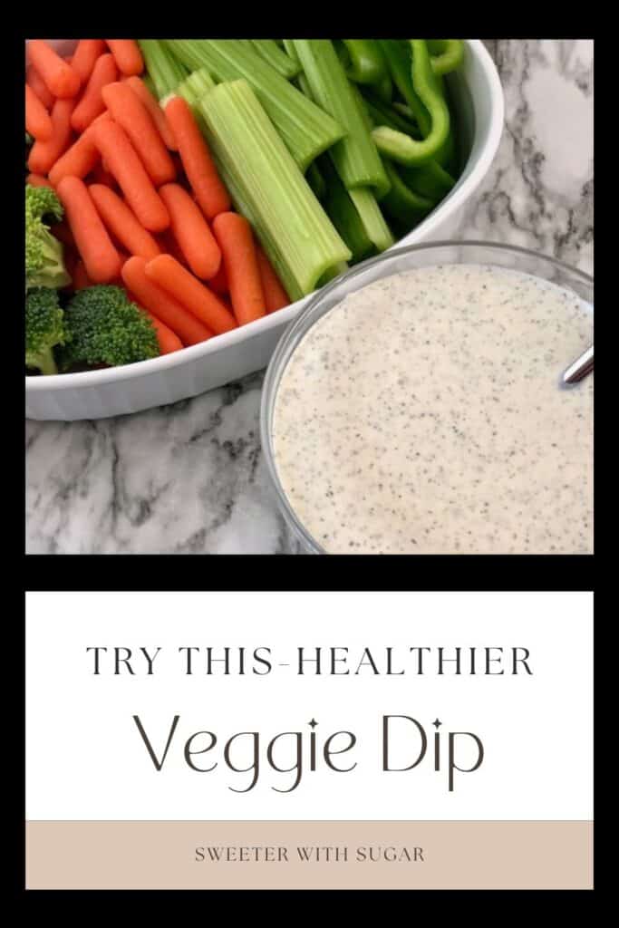 Are you looking for a veggie dip that doesn't use sour cream? This Healthy Veggie Dip is it. It is an easy recipe to make and tastes great on fresh vegetables. #VeggieDip #HealthyRecipes #DipRecipes #HealthyDipRecipes