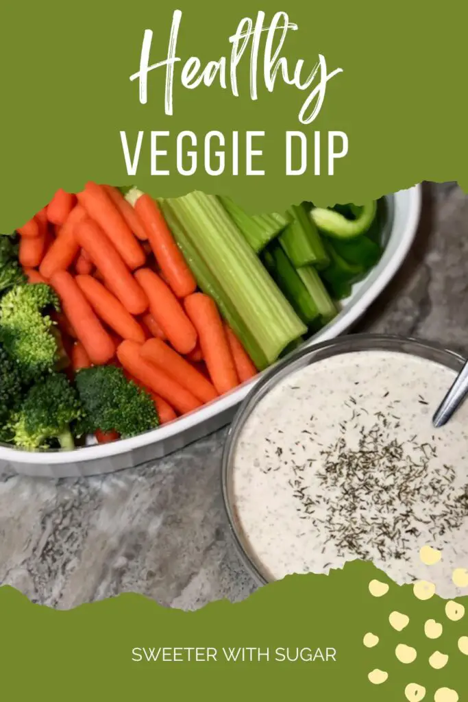 Are you looking for a veggie dip that doesn't use sour cream? This Healthy Veggie Dip is it. It is an easy recipe to make and tastes great on fresh vegetables. #VeggieDip #HealthyRecipes #DipRecipes #HealthyDipRecipes