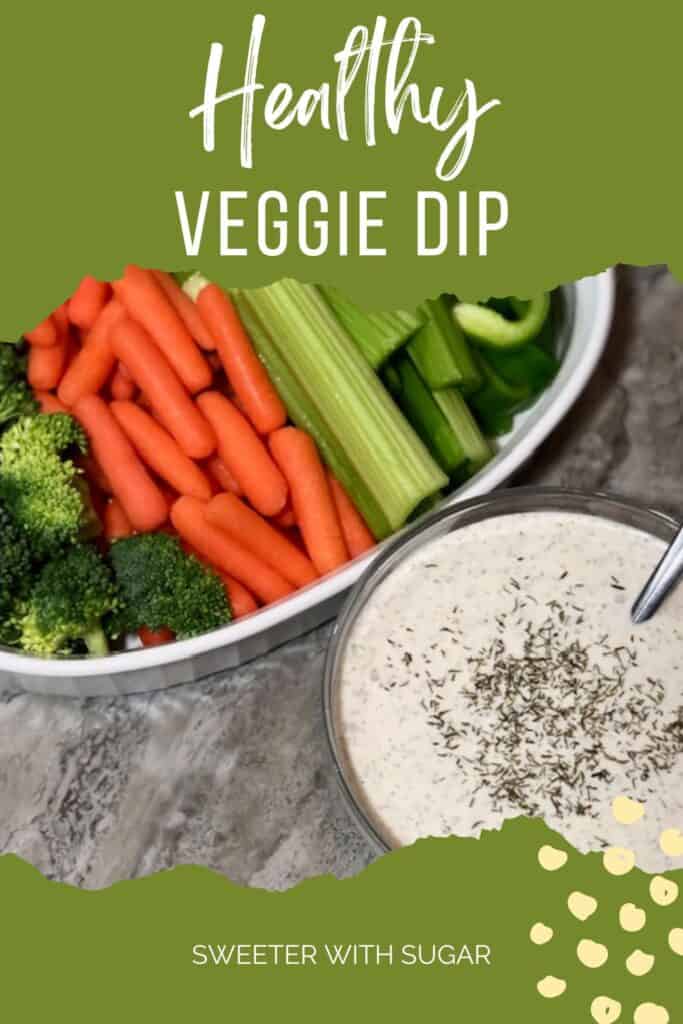 Are you looking for a veggie dip that doesn't use sour cream? This Healthy Veggie Dip is it. It is an easy recipe to make and tastes great on fresh vegetables. #VeggieDip #HealthyRecipes #DipRecipes #HealthyDipRecipes