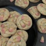 Funfetti Candy Cookies are a cute and fun cookie the kids will love to help make and eat. They are fun for any day and cute for Valentine's Day. #CakeMixCookies #BrachsFunfettiCandyCorn #CookieRecipes #ValentinesDay #Cookies