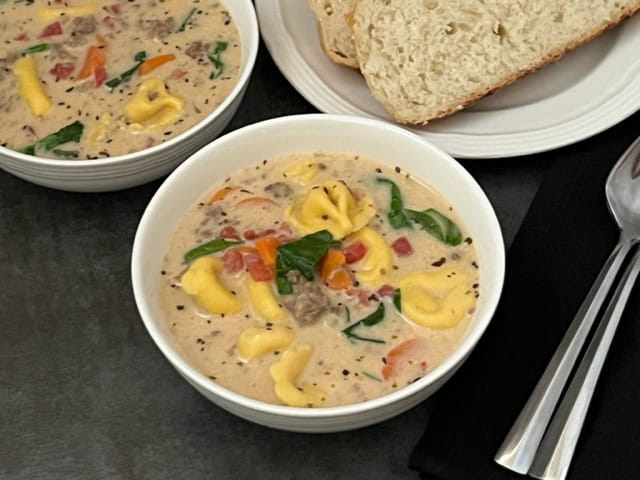 Creamy Sausage Tortellini Soup-image