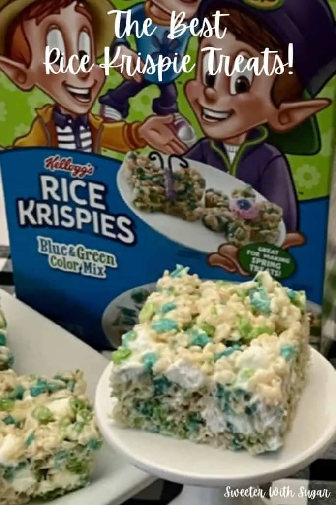 The Best Rice Krispie Treats are the perfect snack with just the right ratio of marshmallow to cereal. These treats are easy to make and taste yummy! #KelloggsRiceKrispies #RiceKrispieTreats #Marshmallow #RiceKrispies #AfterSchoolSnacks #KidFriendly #Desserts #EasyRecipes #EasySnacks #EasyDesserts