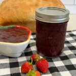 Homemade Small Batch Strawberry Jam made with NO Pectin and less sugar.