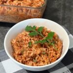 An easy Spanish Rice recipe that you bake.