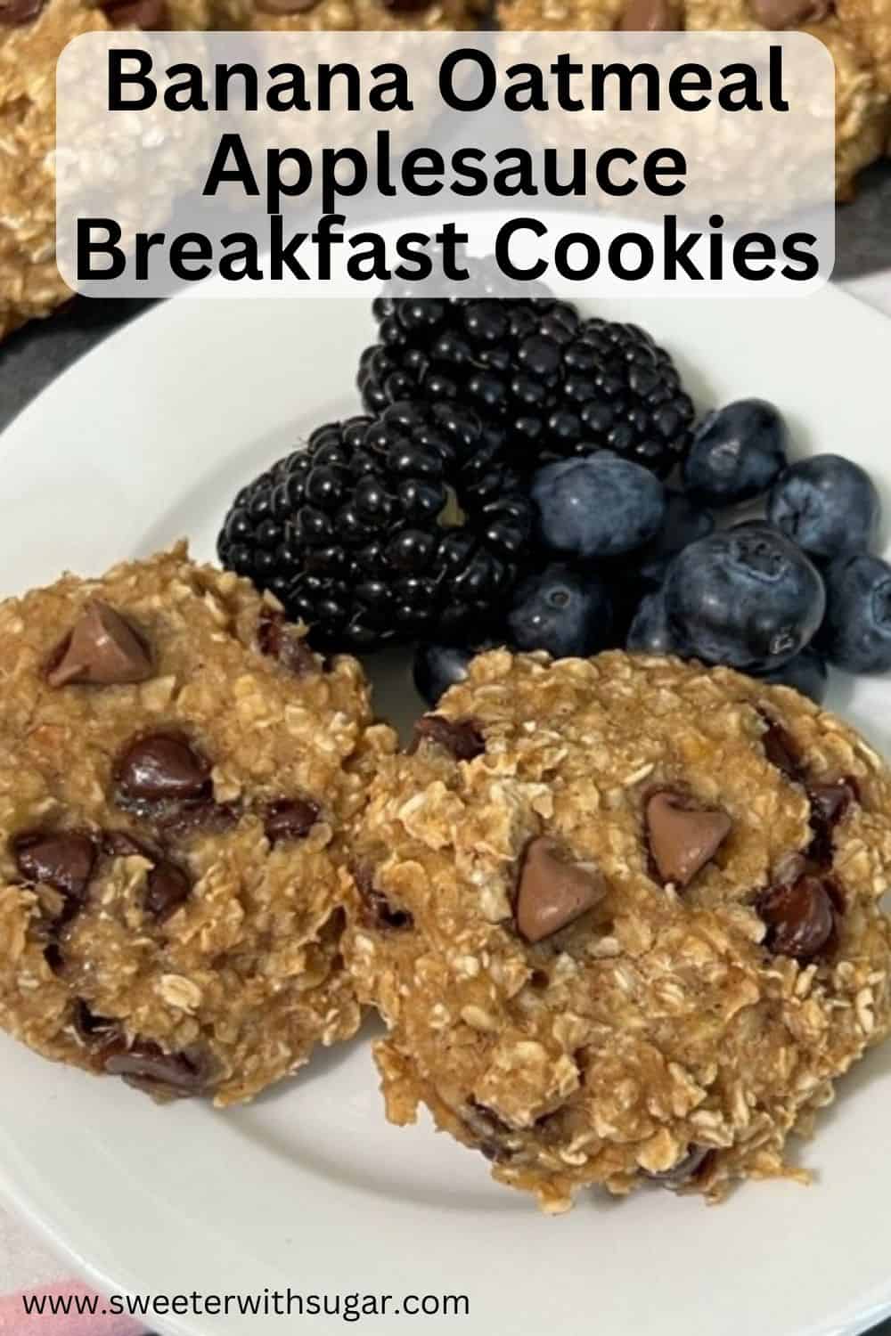 Banana Oatmeal Applesauce Breakfast Cookies