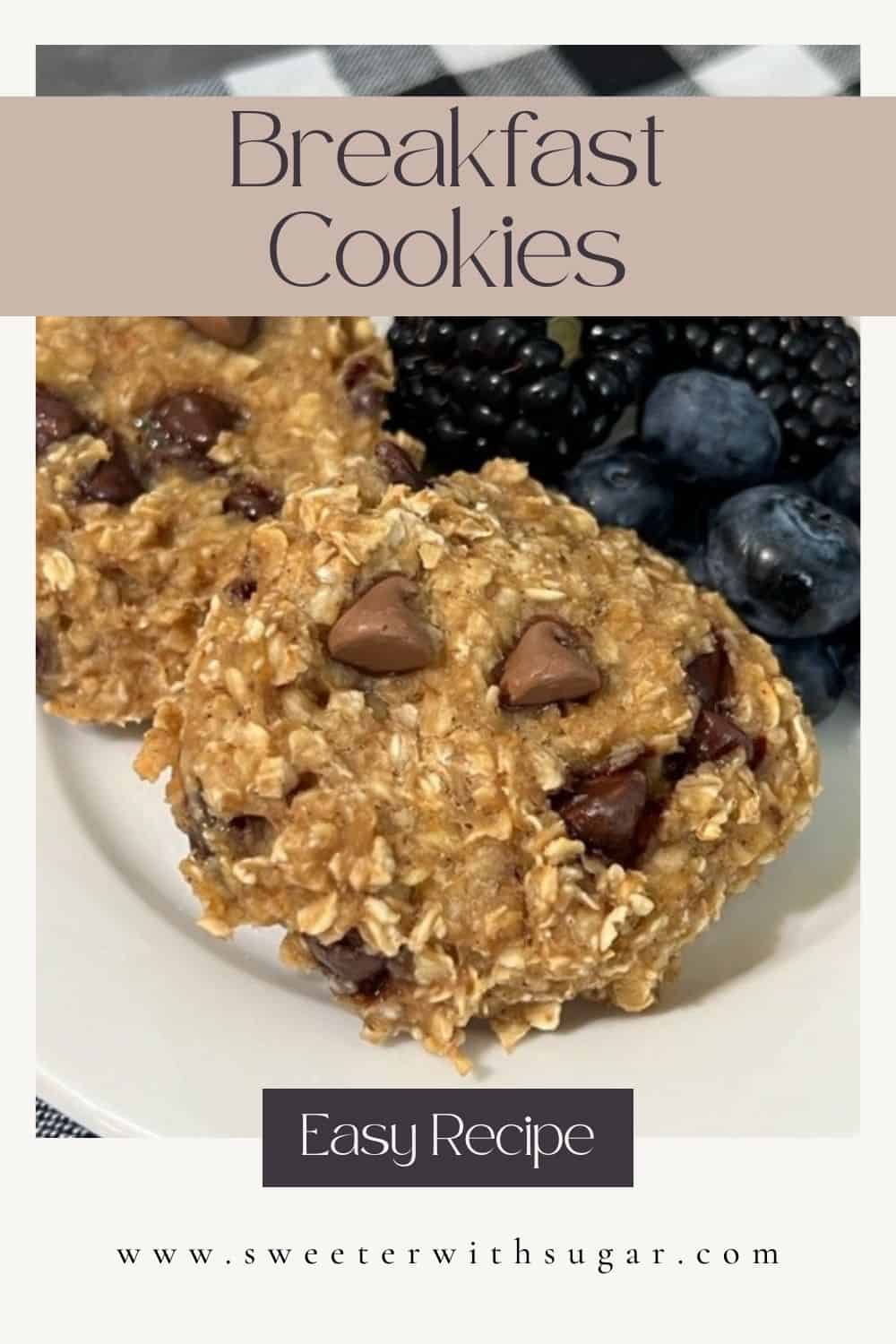 Banana Oatmeal Applesauce Breakfast Cookies
