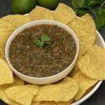 Roasted Tomatillo Salsa-Sweeter With Sugar