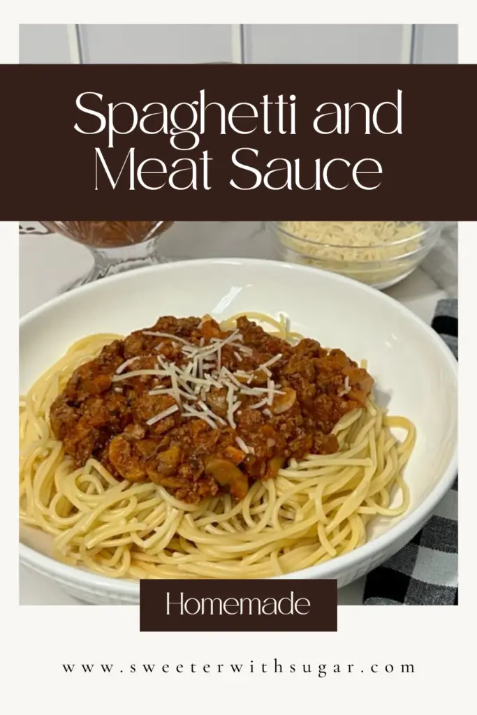 Homemade Spaghetti Sauce with meat is delicious! This is an easy to make classic recipe for pasta sauce. #MeatSauce #SpaghettiSauce #EasyDInnerRecipes #ItalianSauces #Protein