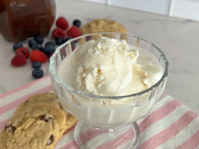 Homemade Vanilla Ice Cream-Sweeter With Sugar