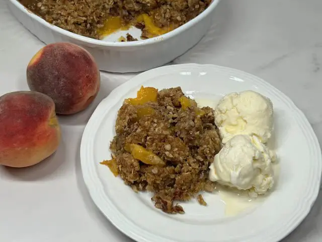 Peach Crisp-Sweeter With Sugar