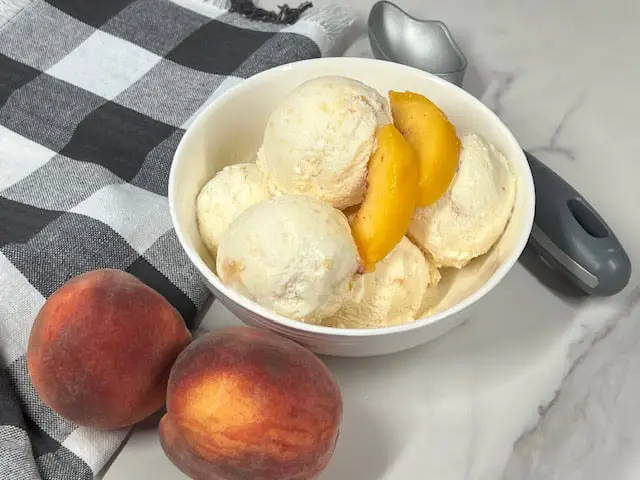 Peach Ice Cream-Sweeter With Sugar