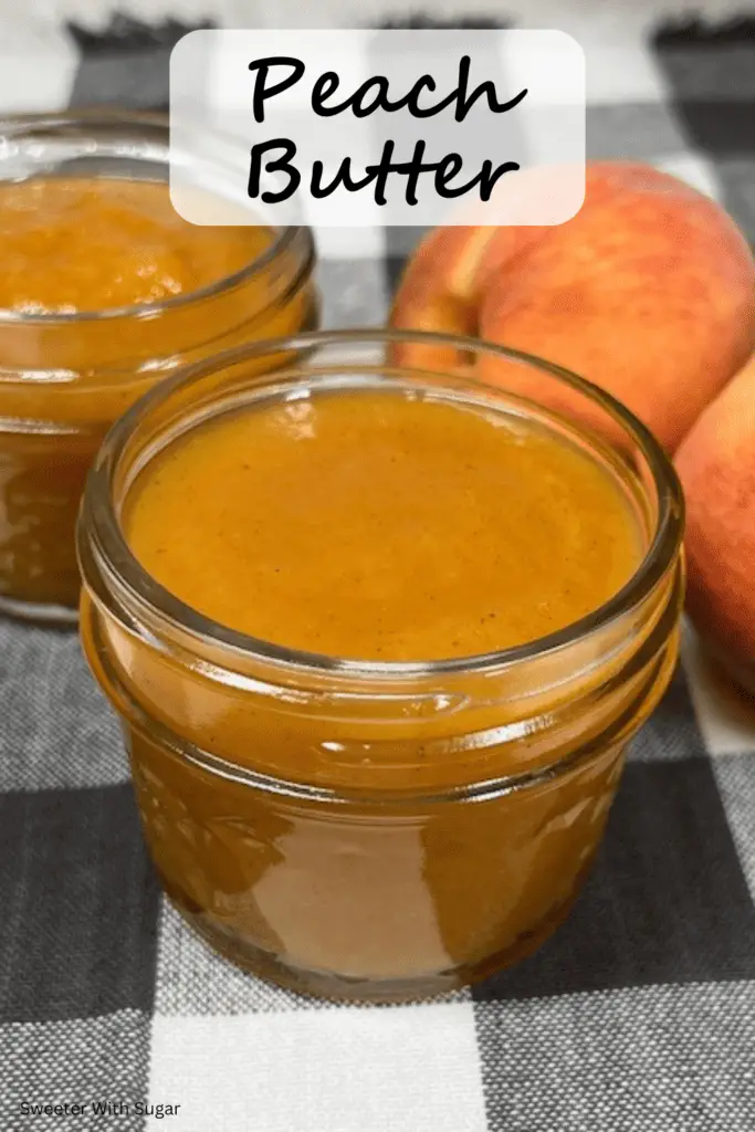 Peach Butter is made with fresh, ripe peaches. This homemade spread is perfect for slathering on toast, biscuits, or adding to yogurt and desserts. Sweet, spiced, and easy to make, this peach butter is a delicious way to preserve summer year-round. #PeachButter #HomemadePreserves #PeachRecipes #EasySpreads #SummerPreserves #FruitButter #DIYRecipes