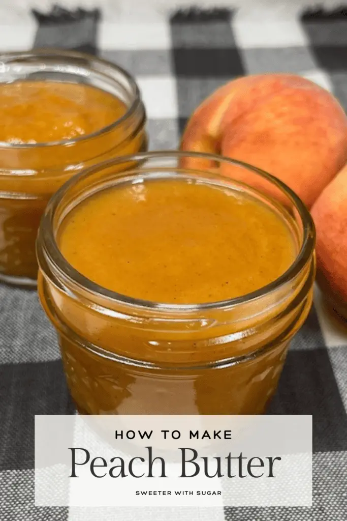 Peach Butter is made with fresh, ripe peaches. This homemade spread is perfect for slathering on toast, biscuits, or adding to yogurt and desserts. Sweet, spiced, and easy to make, this peach butter is a delicious way to preserve summer year-round. #PeachButter #HomemadePreserves #PeachRecipes #EasySpreads #SummerPreserves #FruitButter #DIYRecipes