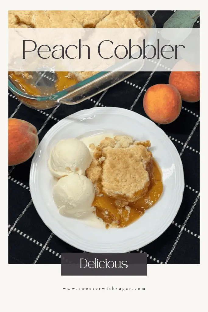 Peach Cobbler is a classic summer dessert recipe! Juicy, sweet peaches are baked under a golden, buttery crust, creating the perfect balance of soft fruit and crispy topping. Simple to make and full of flavor, this cobbler is a crowd-pleaser that's perfect for family gatherings, potlucks, or a cozy night in. Serve it warm with a scoop of vanilla ice cream for an irresistible treat! #PeachCobbler #SummerDesserts #EasyRecipes #BakedDesserts #FruitCobbler #ComfortFood #DessertIdeas