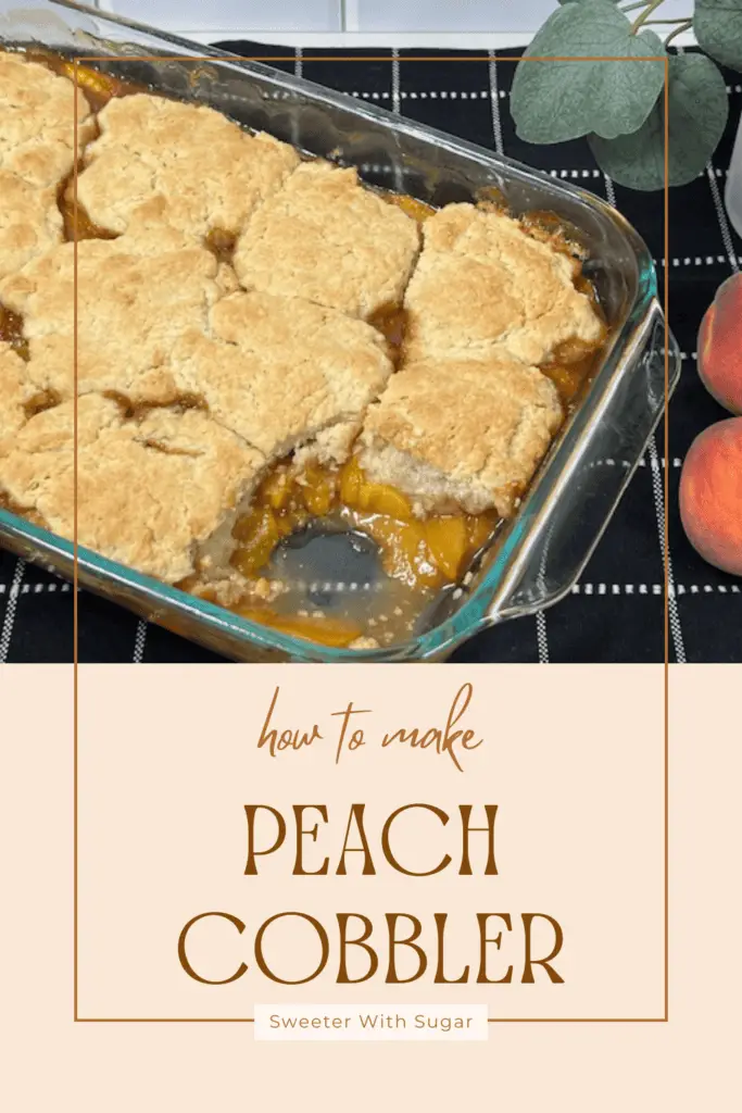 Peach Cobbler is a classic summer dessert recipe! Juicy, sweet peaches are baked under a golden, buttery crust, creating the perfect balance of soft fruit and crispy topping. Simple to make and full of flavor, this cobbler is a crowd-pleaser that's perfect for family gatherings, potlucks, or a cozy night in. Serve it warm with a scoop of vanilla ice cream for an irresistible treat! #PeachCobbler #SummerDesserts #EasyRecipes #BakedDesserts #FruitCobbler #ComfortFood #DessertIdeas