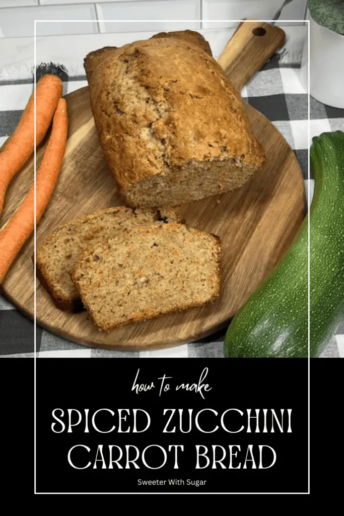 Warm up your kitchen with this moist and flavorful Spiced Zucchini Carrot Bread recipe! Packed with shredded zucchini, carrots, and cozy spices like cinnamon and nutmeg, this wholesome quick bread is perfect for breakfast, snacks, or dessert. Easy to make and filled with fresh ingredients, it’s a delicious way to use up garden produce. #ZucchiniCarrotBread #SpicedBread #QuickBreadRecipe #HealthyBaking #HomemadeGoodness #EasyRecipes #FallBaking