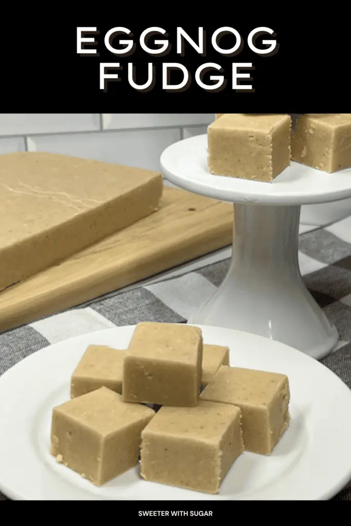 Indulge in the creamy, festive flavors of the holidays with this Eggnog Fudge recipe! Made with rich eggnog, white chocolate, and a touch of nutmeg, this smooth and decadent fudge is perfect for Christmas treats, gift-giving, or holiday dessert platters. Easy to make and irresistibly delicious! #EggnogFudge #HolidayDesserts #ChristmasTreats #EasyFudgeRecipe #FestiveSweets