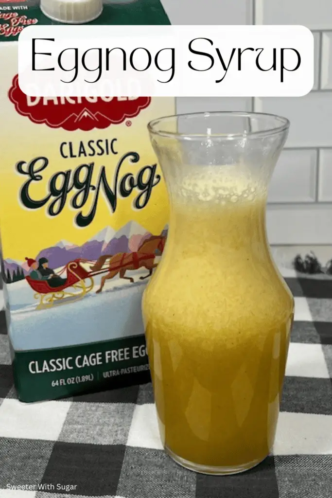 Add a festive touch to your breakfasts and desserts with this rich and creamy Eggnog Syrup recipe! Made with classic eggnog, warm spices, and a velvety texture, this homemade syrup is perfect for drizzling over pancakes, waffles, French toast, or ice cream. A must-have holiday treat! #EggnogSyrup #HolidayBreakfast #ChristmasRecipes #FestiveFlavors #HomemadeSyrup #PancakeToppings #EasyHolidayRecipes #DessertToppings