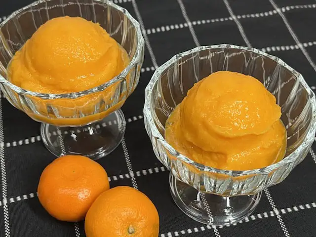 Mandarin Orange Sorbet-Sweeter With Sugar