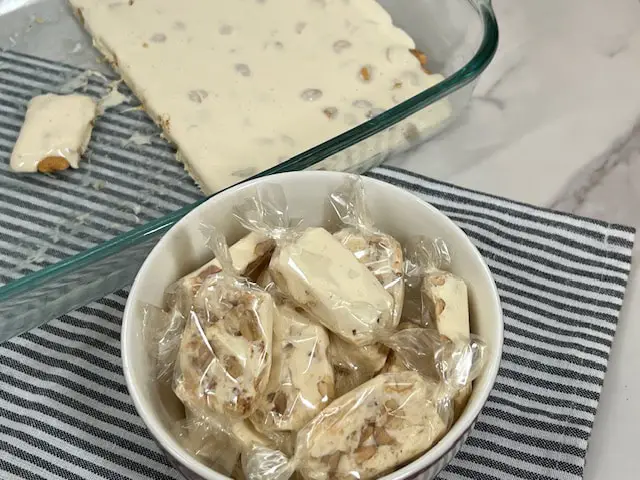 Old fashioned peanut nougat Candy recipe similar to a Big Hunk candy bar.