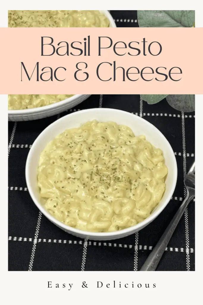 Upgrade your classic mac and cheese with this Basil Pesto Mac & Cheese! This creamy, cheesy pasta dish combines rich, basil pesto with a velvety cheese sauce for the ultimate flavor-packed comfort food. Made with tender pasta, gooey melted cheese, and basil pesto, this gourmet mac and cheese recipe is perfect for weeknight dinners, special occasions, or meal prep. Whether you're a pesto lover or just looking for a fun twist on a classic dish, this homemade mac and cheese with pesto will be your new favorite! #PestoMacAndCheese #MacAndCheeseLover #ComfortFood #EasyDinner #CheeseLover #PastaRecipes #BasilPesto