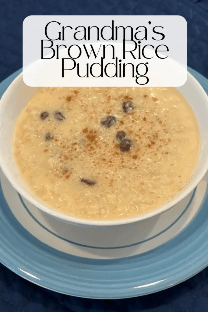 Grandma's Brown Rice Pudding recipe is a creamy and wholesome breakfast or dessert. It is slow-cooked to perfection using nutty brown rice, milk, eggs, warm cinnamon, and a touch of vanilla. #BrownRicePudding #OldFashionedDesserts #GrandmasRecipe #ComfortFoodClassic #HomemadeRicePudding #WholeGrainDessert #RicePuddingWithBrownRice #NostalgicDesserts #BudgetFriendlyBaking #TraditionalRecipes