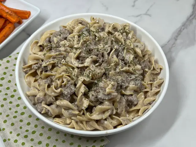 One Pan Beef Stroganoff