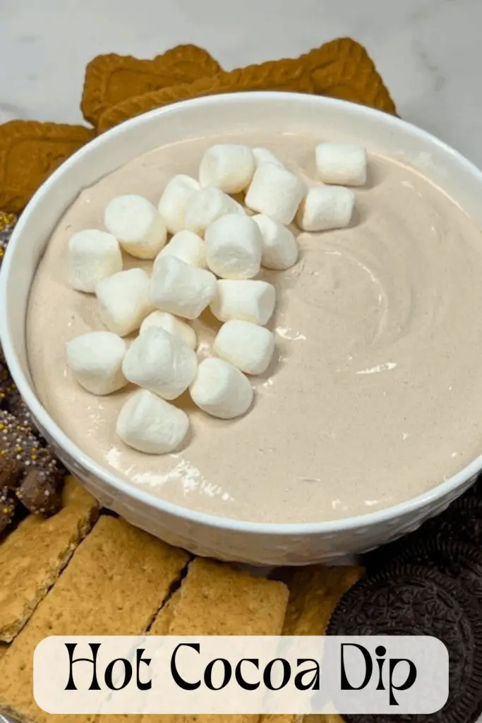 Whether you’re planning a holiday movie night, cozy winter gathering, or a Christmas potluck, this Hot Cocoa Dip is the perfect treat. Learn how to make it ahead of time, how to store it, and how to customize it with toppings like crushed candy canes, mini marshmallows, or chocolate chips. #HotCocoaDip #HotChocolateDip #ChristmasDessert #HolidayDessertDip #WinterRecipes #NoBakeDessert #EasyDessertRecipes #PartyFoodIdeas #ChristmasRecipes #HotCocoaRecipe