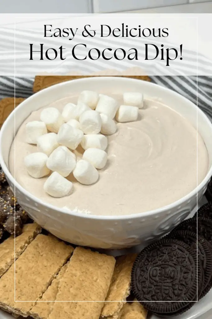 Whether you’re planning a holiday movie night, cozy winter gathering, or a Christmas potluck, this Hot Cocoa Dip is the perfect treat. Learn how to make it ahead of time, how to store it, and how to customize it with toppings like crushed candy canes, mini marshmallows, or chocolate chips. #HotCocoaDip #HotChocolateDip #ChristmasDessert #HolidayDessertDip #WinterRecipes #NoBakeDessert #EasyDessertRecipes #PartyFoodIdeas #ChristmasRecipes #HotCocoaRecipe