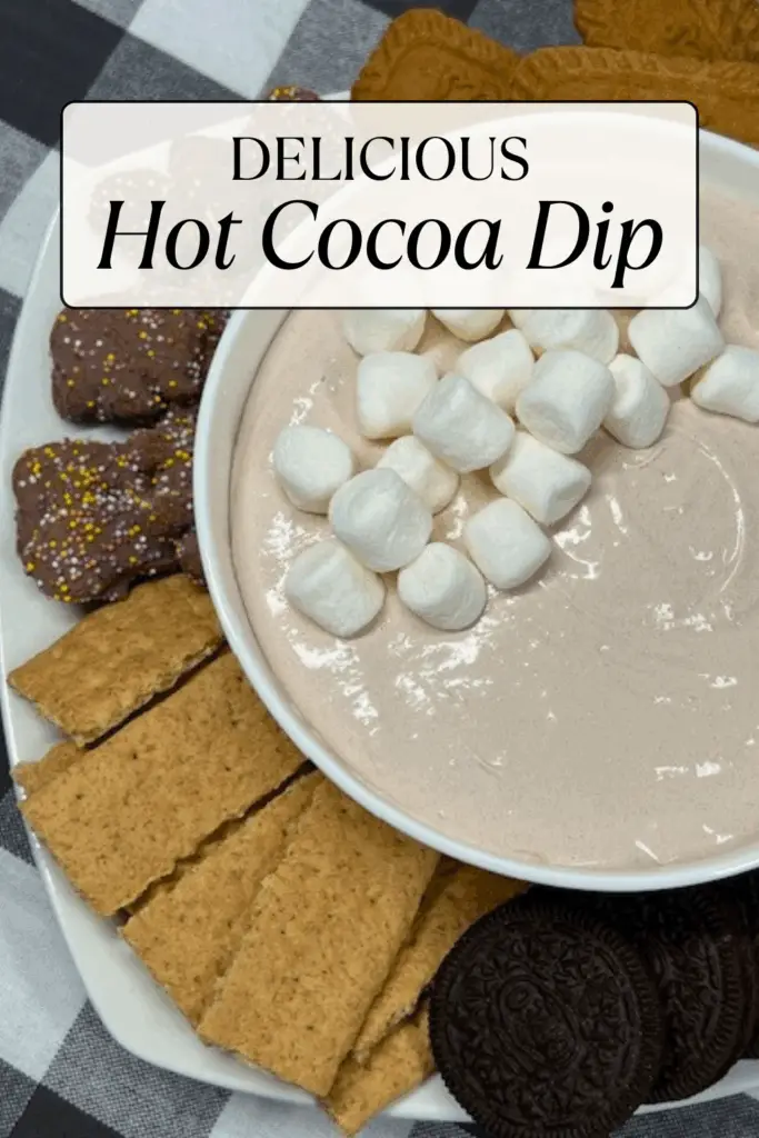 Whether you’re planning a holiday movie night, cozy winter gathering, or a Christmas potluck, this Hot Chocolate  Dip is the perfect treat. Learn how to make it ahead of time, how to store it, and how to customize it with toppings like crushed candy canes, mini marshmallows, or chocolate chips. #HotCocoaDip #HotChocolateDip #ChristmasDessert #HolidayDessertDip #WinterRecipes #NoBakeDessert #EasyDessertRecipes #PartyFoodIdeas #ChristmasRecipes #HotCocoaRecipe